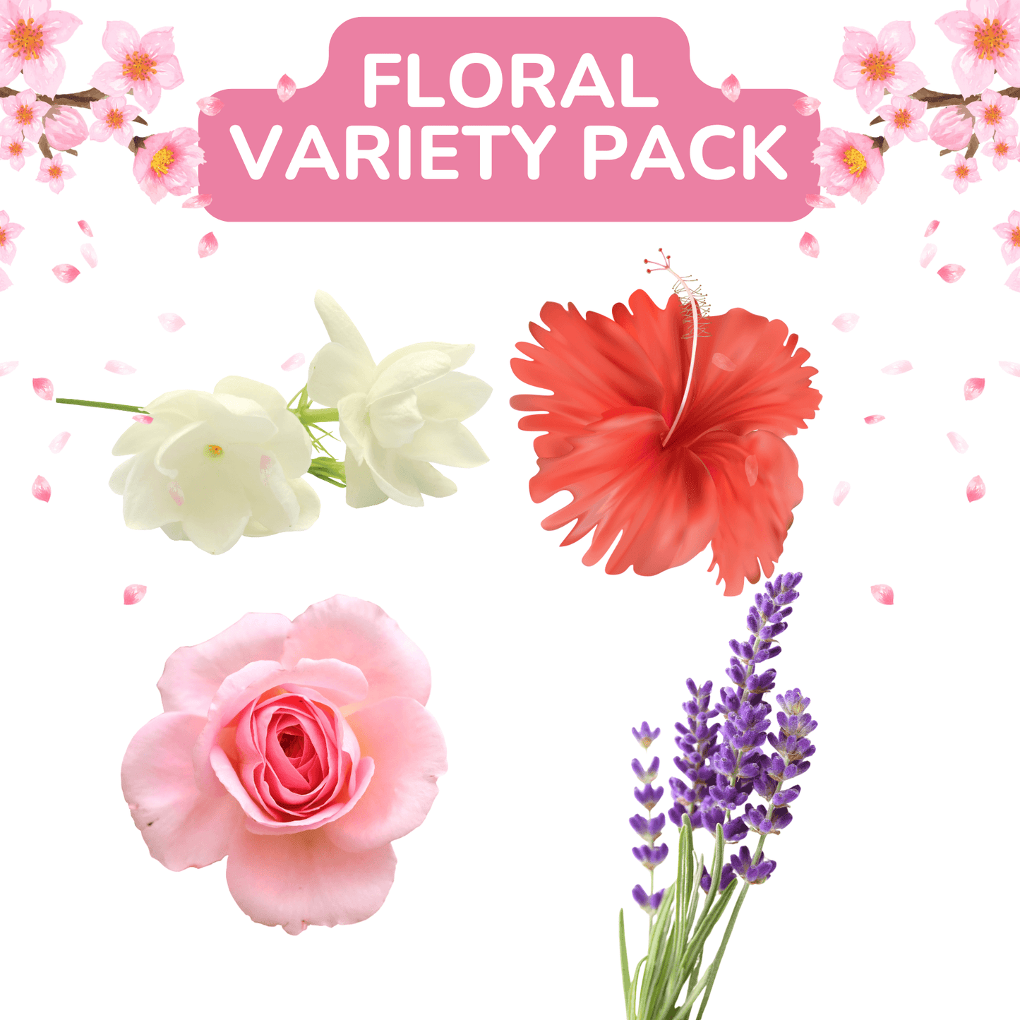 Floral Variety Pack | All Natural Lip Balm with Built-in Keychain Clip | 4 Pack - Honey Purple