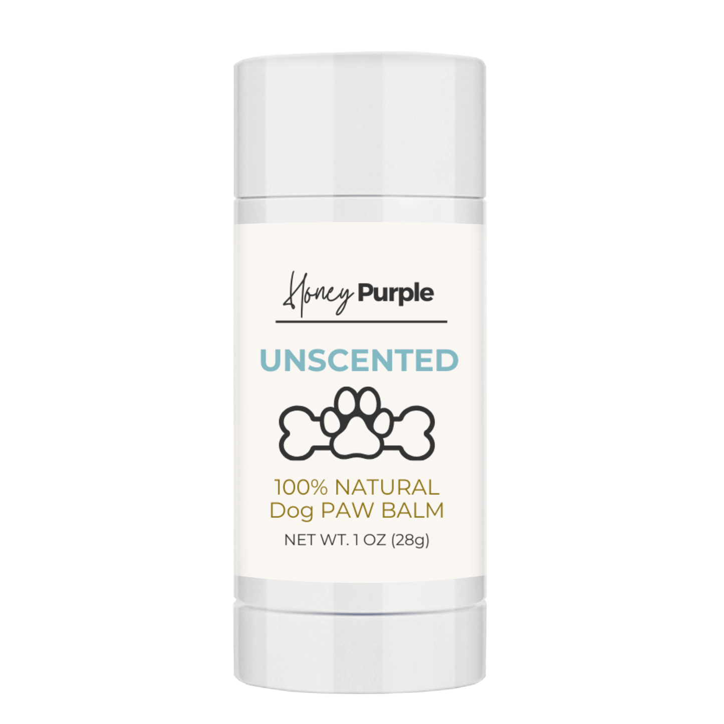 Unscented | All Natural Lick-Safe Dog Balm for Paws and Nose - Honey Purple