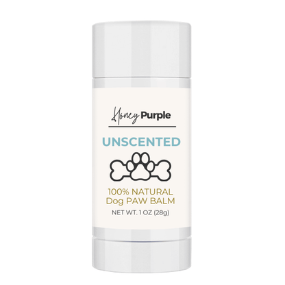 Unscented | All Natural Lick-Safe Dog Balm for Paws and Nose - Honey Purple