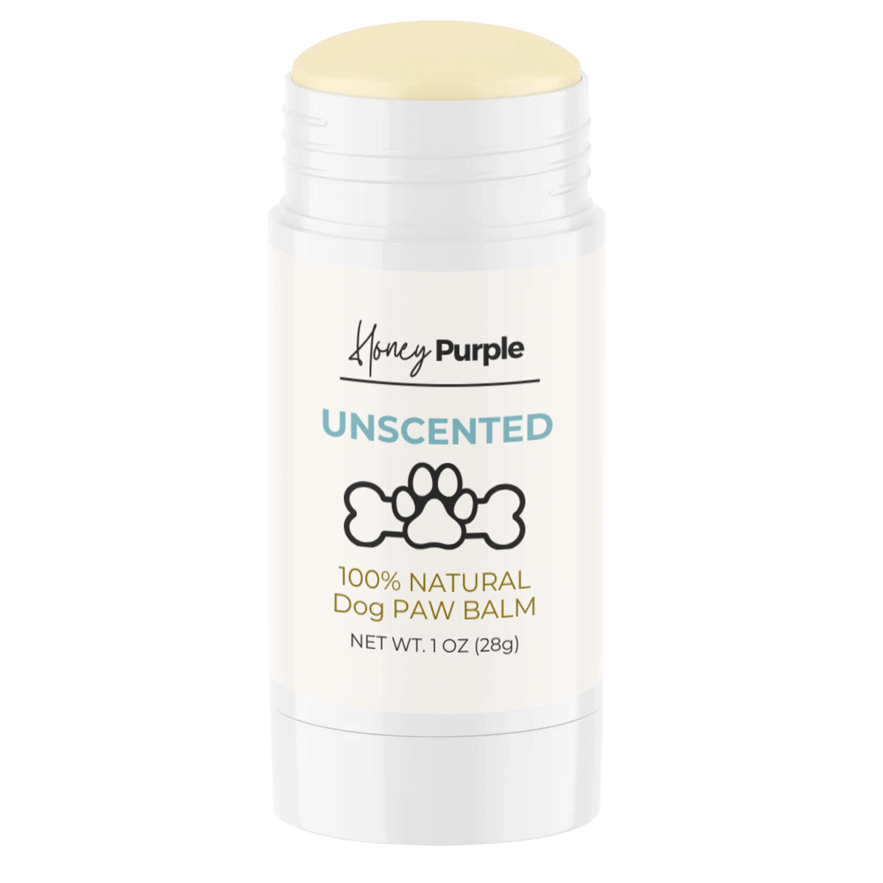 Unscented | All Natural Lick-Safe Dog Balm for Paws and Nose - Honey Purple