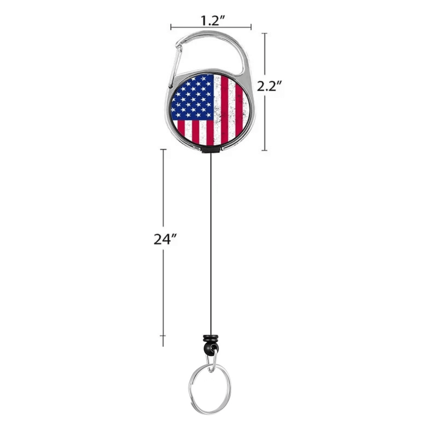 Clip-On Retractable Keychain For Lip Balm | US Flag - Honey Purple