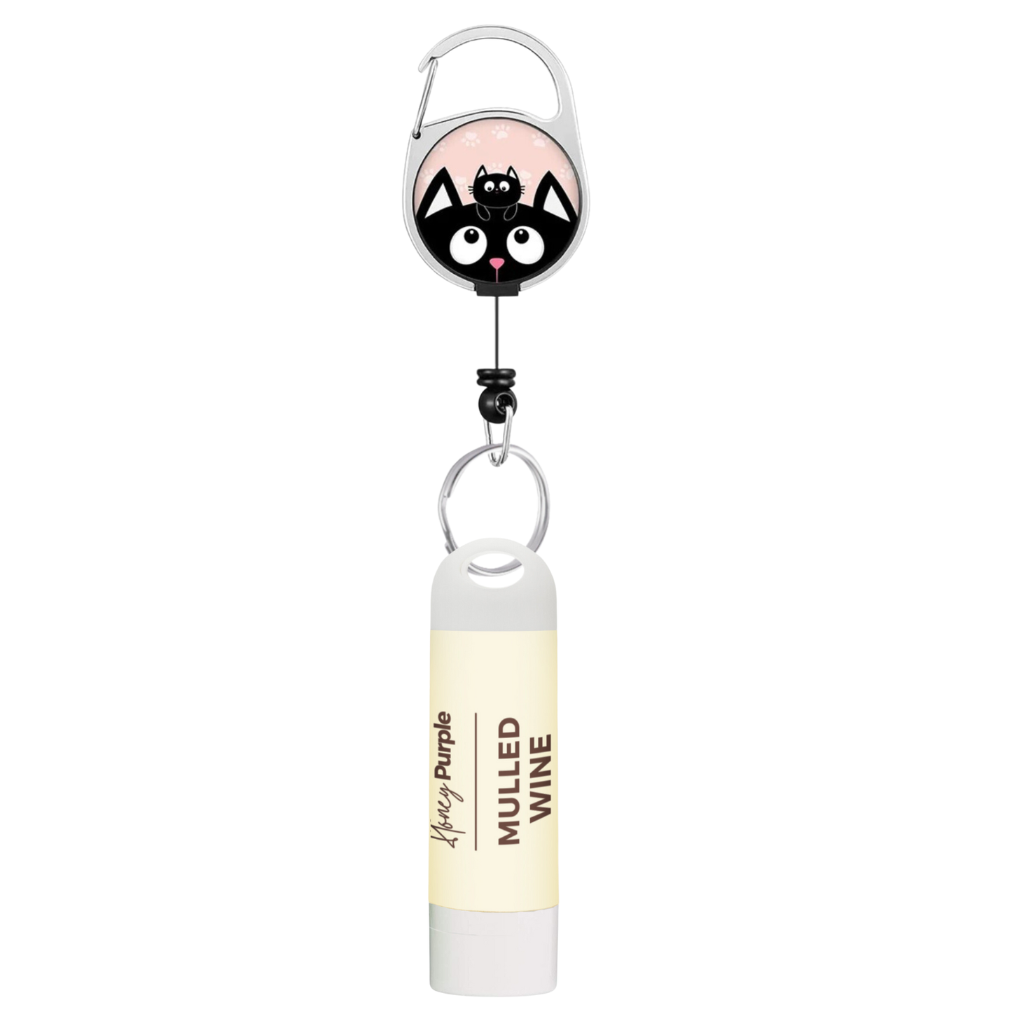 Mulled Wine | 97% Organic Lip Tint / Tinted Lip Balm with Keychain Clip | 2 Pack - Honey Purple