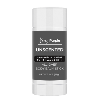 Unscented | 100% Natural All Over Body Balm Stick / Lotion Bar - Honey Purple