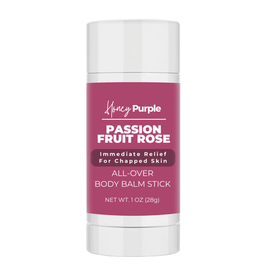 Passion Fruit Rose | 100% Natural All Over Body Balm Stick / Lotion Bar - Honey Purple